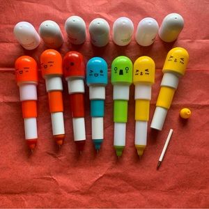 (Need Ink) 7 Pill Pens
